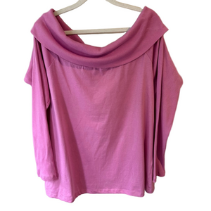 MXM Off the Shoulder Women's Long Sleeve Top - Vibrant Pink Women’s X